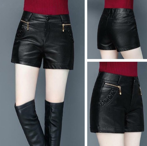 leather pants short